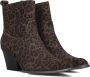 Notre-V Shn80672 Enkellaarsjes Enkelboots met rits Dames Bruin - Thumbnail 1