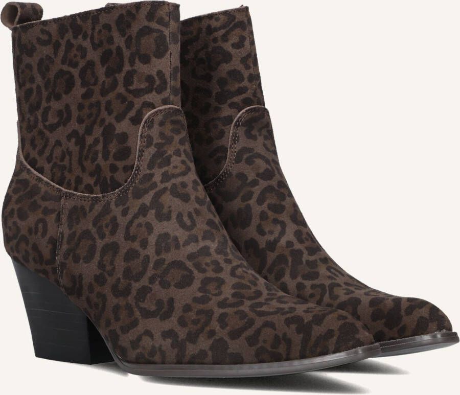 Notre-V Shn80672 Enkellaarsjes Enkelboots met rits Dames Bruin