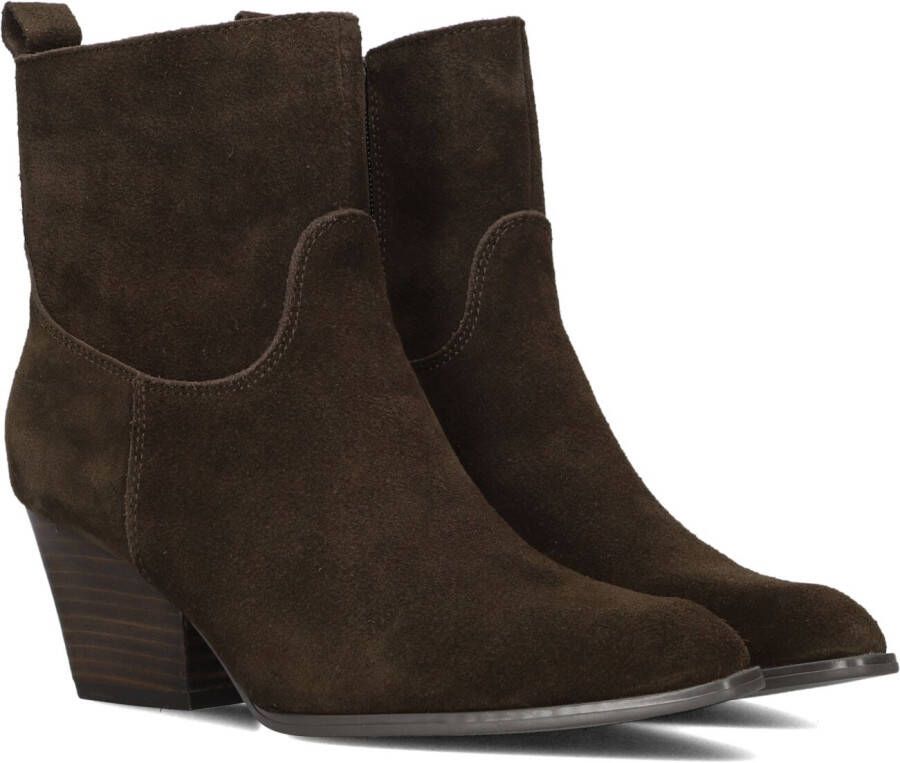 Notre-V Shn80672 Enkellaarsjes Enkelboots met rits Dames Bruin