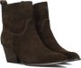 Notre-V Shn80672 Enkellaarsjes Enkelboots met rits Dames Bruin - Thumbnail 1