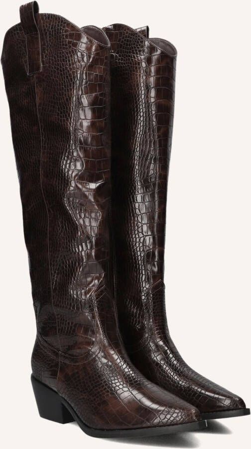 Notre-v Bruine Cowboy Laarzen voor Stijlvolle Herfst Winter