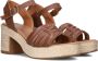 Notre-V As-2000 Sandalen Dames Cognac - Thumbnail 1