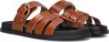 Notre-v Bruin Suède Stijlvolle Slippers - Cognac