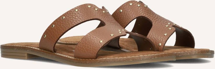 Notre-v Stijlvolle leren slippers met studs
