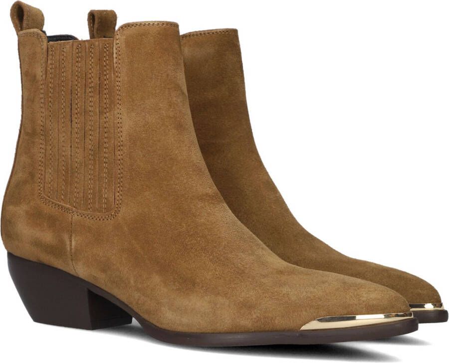 Notre-V Ar230 Enkellaarsjes Enkelboots met rits Dames Camel