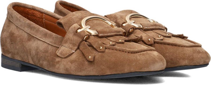 Notre-v Kameel Mocassins met Trendy Touch Brown Dames