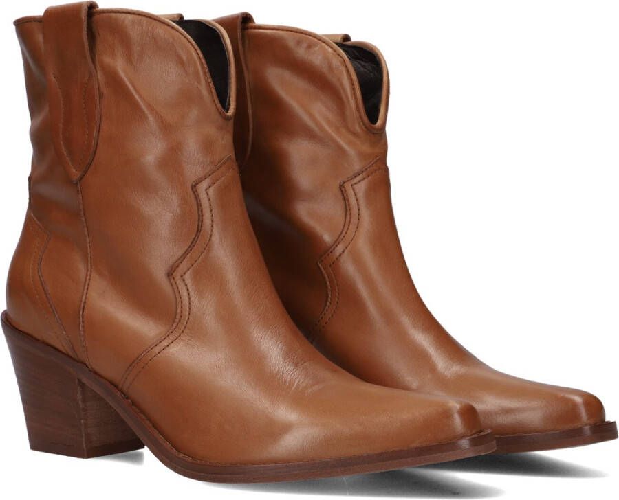 Bruin Tinten City Western 06 371 Enkellaarsjes Dames Cognac