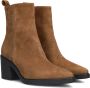 Notre-V 15636 Enkellaarsjes Enkelboots met rits Dames Cognac - Thumbnail 1