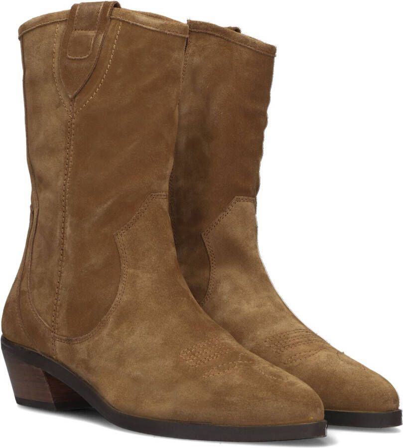 Notre-V 18050 Enkellaarsjes Enkelboots met rits Dames Cognac