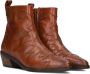 Notre-V 18060 Enkellaarsjes Enkelboots met rits Dames Cognac - Thumbnail 1