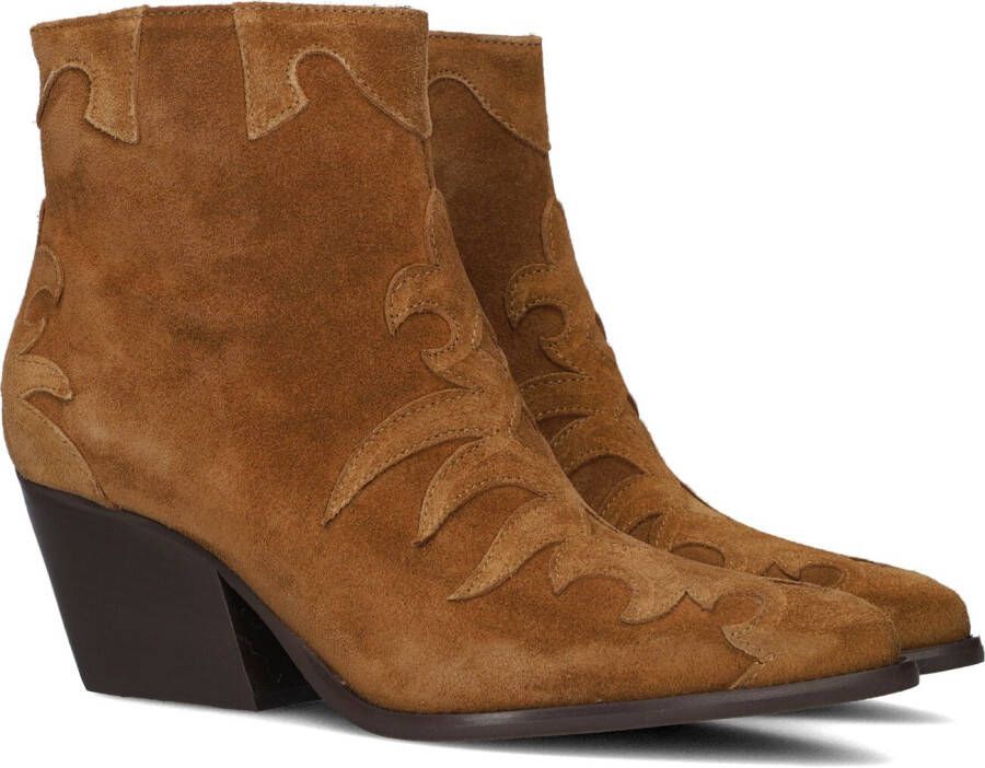 Notre-V Ar196 Enkellaarsjes Enkelboots met rits Dames Cognac