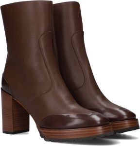 Notre-V Notre V B4897 Enkellaarsjes Enkelboots met rits Dames Cognac