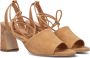 Strappy Sandals bruiloft Bruin Tinten strappy Sandals 37809 Sandalen Dames Cognac - Thumbnail 1