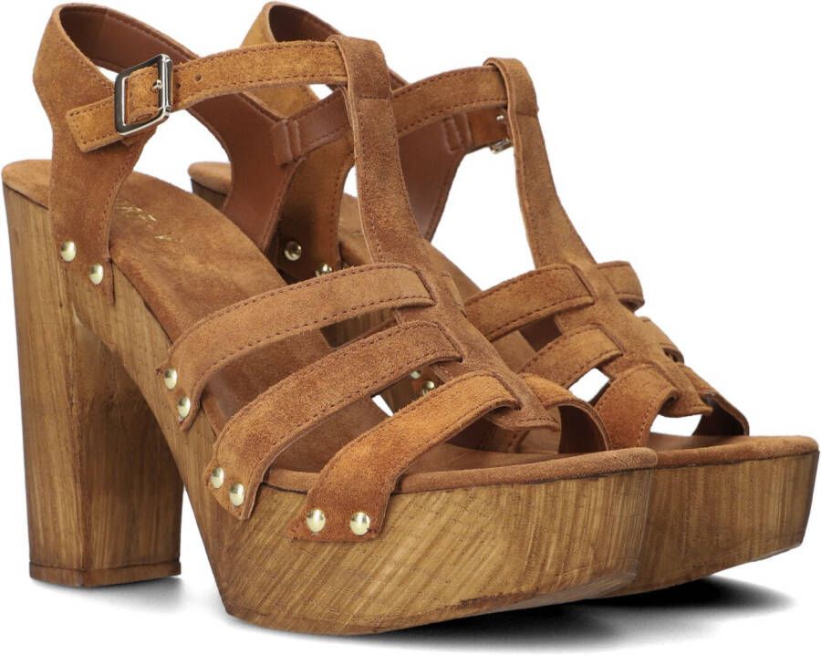 Notre-v Elegante Sandalen met Blokhak Brown Dames