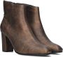 Notre-V Diane-02 Enkellaarsjes Enkelboots met rits Dames Goud - Thumbnail 1