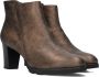 Notre-V Patricia-01 Enkellaarsjes Enkelboots met rits Dames Goud - Thumbnail 1