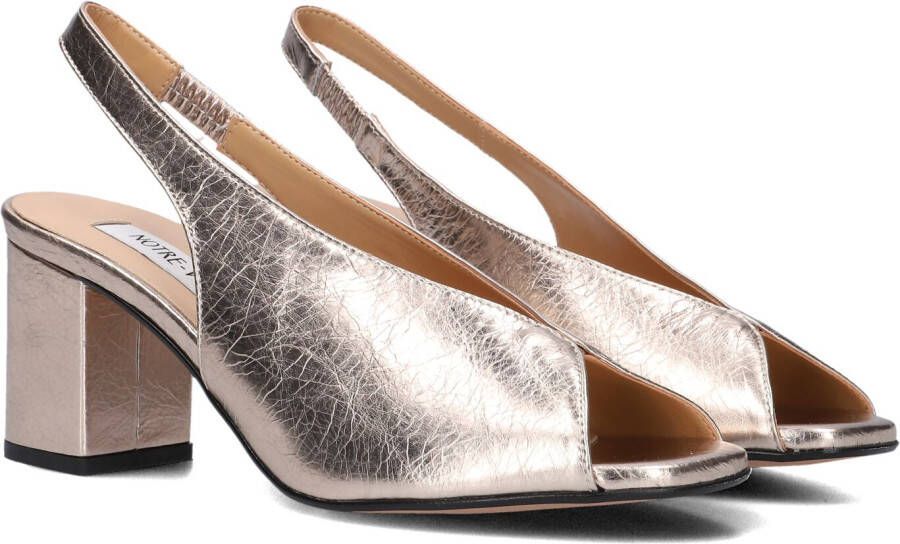 Notre-v Gouden Slingback Hakken voor Glamoureuze Look
