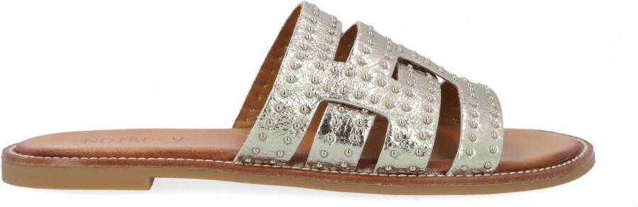 Notre-v Gouden Metallic Cut Out Slipper Gray Dames - Foto 2