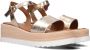 Notre-V 892003 Sandalen Met Sleehak Dames Goud - Thumbnail 1