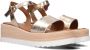 Notre-V 892003 Sandalen Met Sleehak Dames Goud - Thumbnail 1