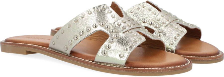 Notre-V Gouden Notre V Slippers 10346 - Schoenen.nl