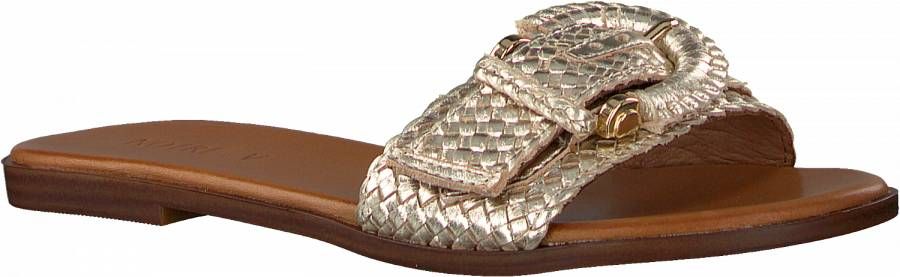 Notre-V Gouden Notre V Slippers 2213 - Schoenen.nl