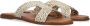Notre-v Elegante Metallic Gouden Slipper Beige Dames - Thumbnail 1