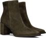 Notre-V 67034 Enkellaarsjes Enkelboots met rits Dames Groen - Thumbnail 1