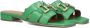 Chain Detail 06 6403 Slippers Dames Groen - Thumbnail 1