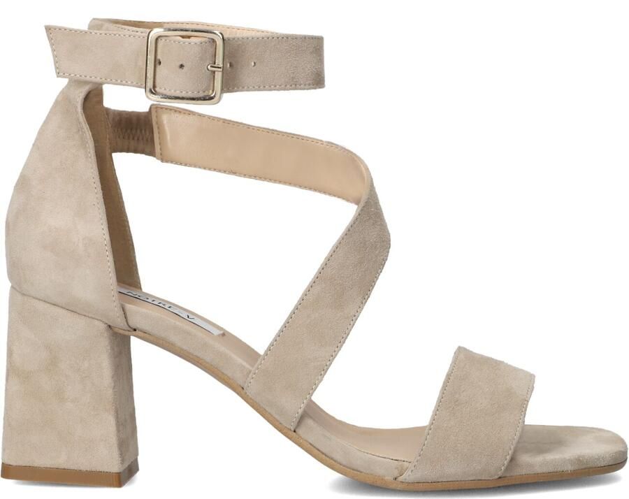 Notre-V Dames Sandalen met hak 19036 Beige Blokhak - Foto 3