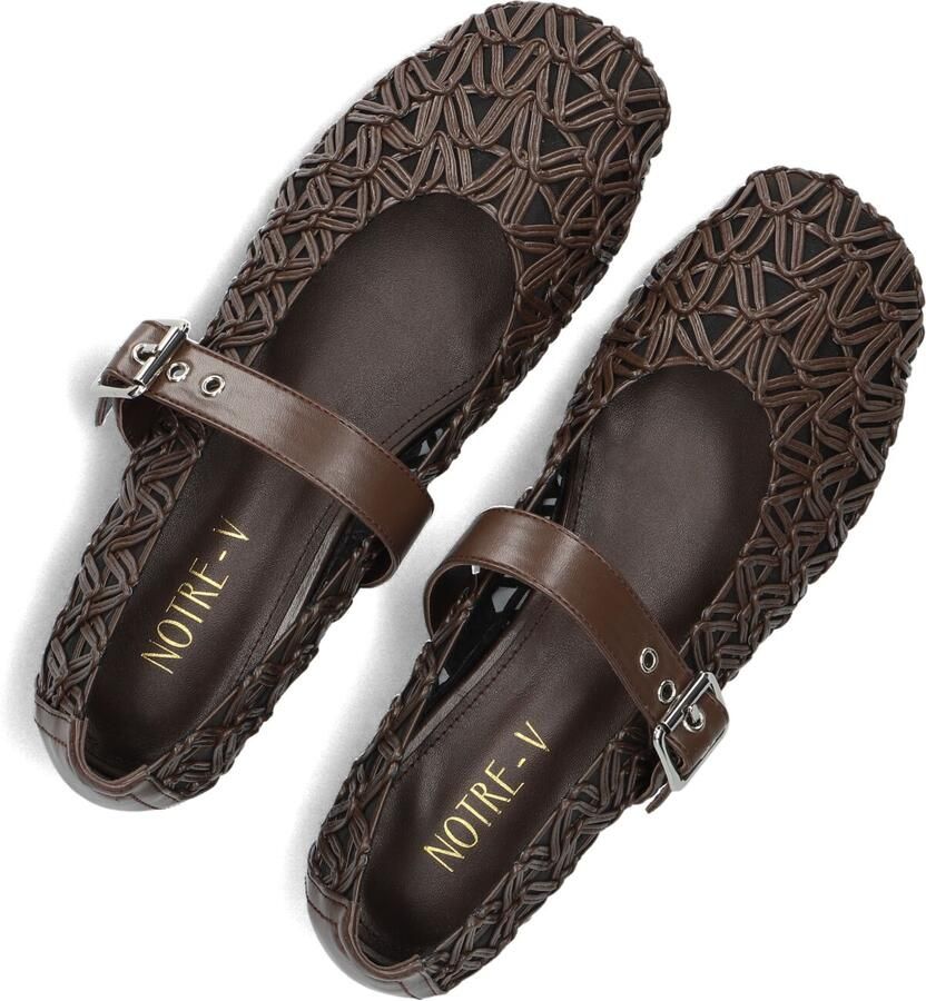 Notre-V Popper Ballerina's Dames Bruin - Foto 2