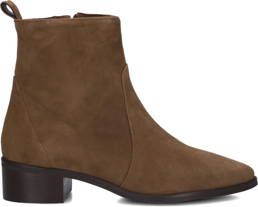 Notre-V 11038 Enkellaarsjes Enkelboots met rits Dames Bruin - Foto 3