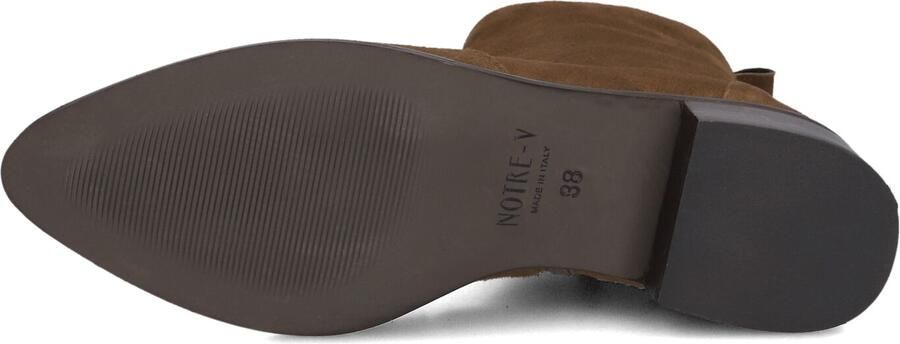 Notre-V 11038 Enkellaarsjes Enkelboots met rits Dames Bruin - Foto 5