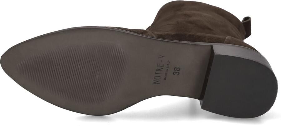 Notre-V 11038 Enkellaarsjes Enkelboots met rits Dames Bruin - Foto 5