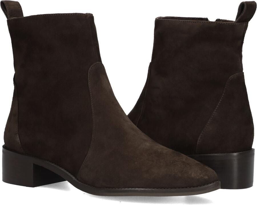 Notre-V 11038 Enkellaarsjes Enkelboots met rits Dames Bruin - Foto 4