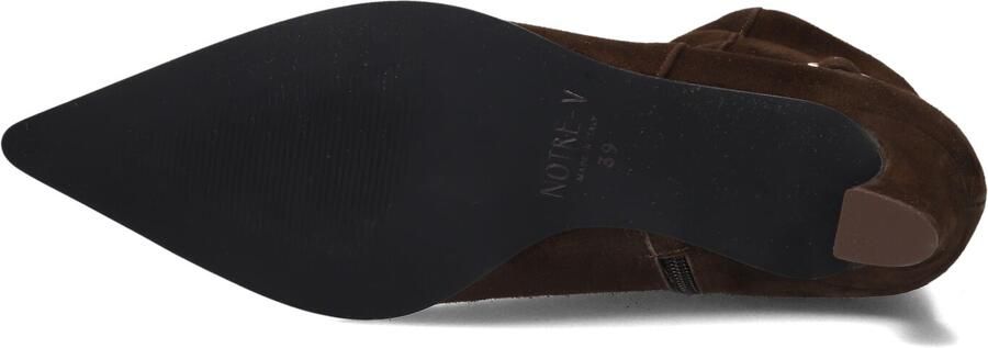 Notre-V 16435 Enkellaarsjes Enkelboots met rits Dames Bruin - Foto 3