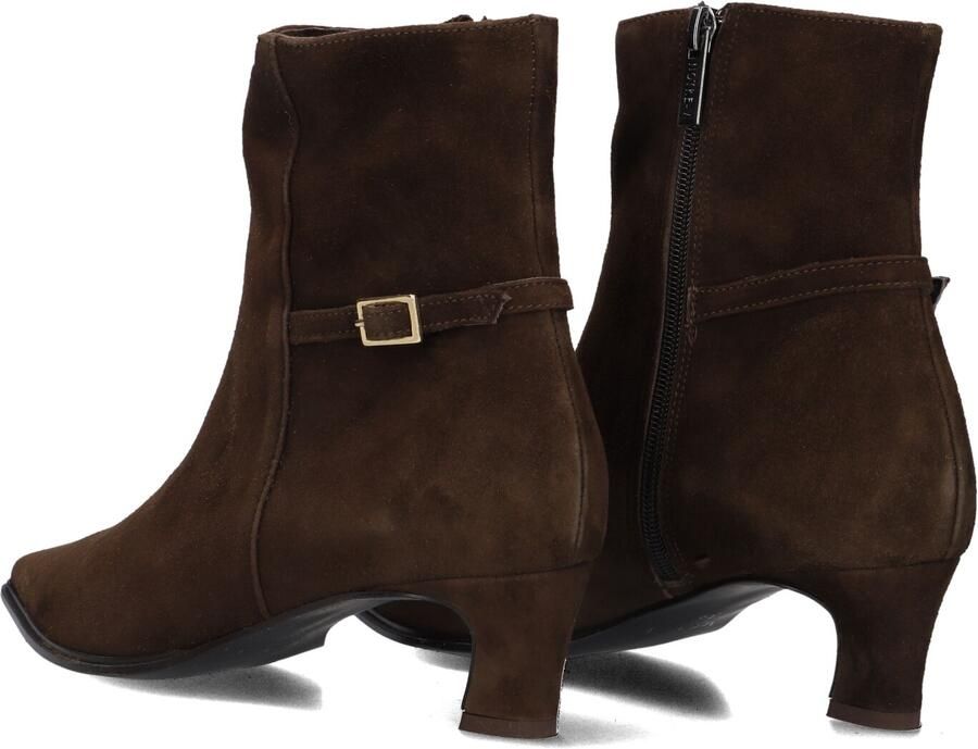 Notre-V 16435 Enkellaarsjes Enkelboots met rits Dames Bruin - Foto 4