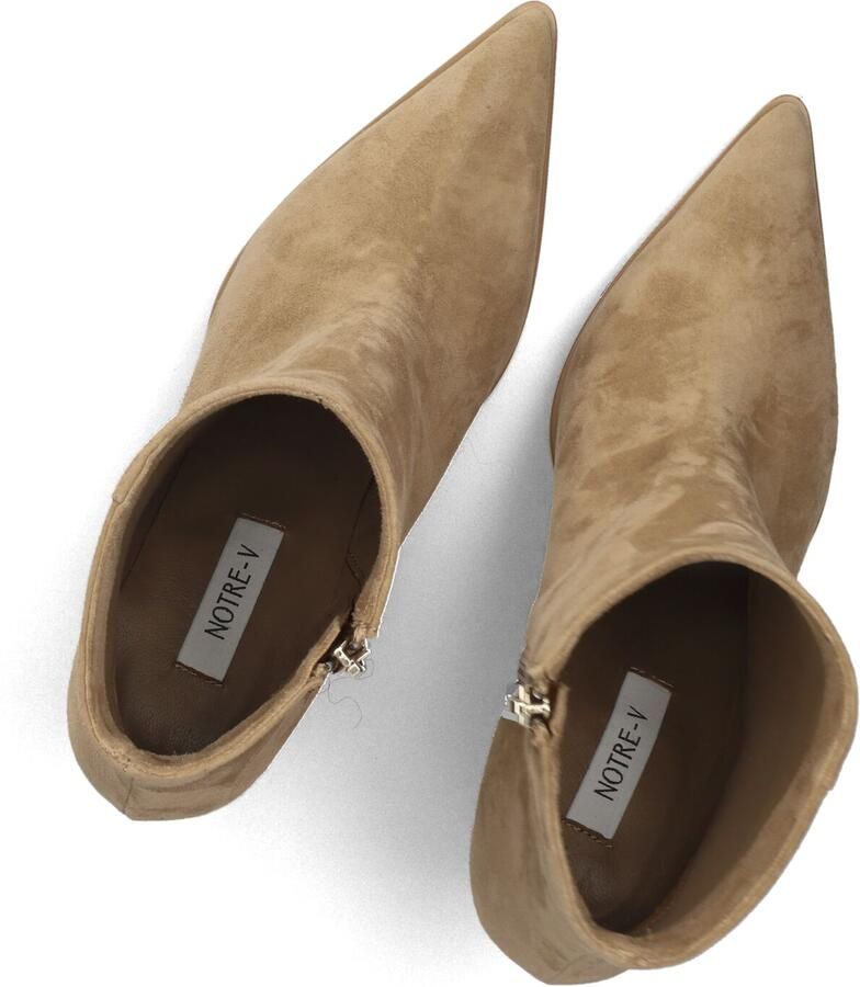 Notre-V 19536 Enkellaarsjes Enkelboots met rits Dames Camel - Foto 2