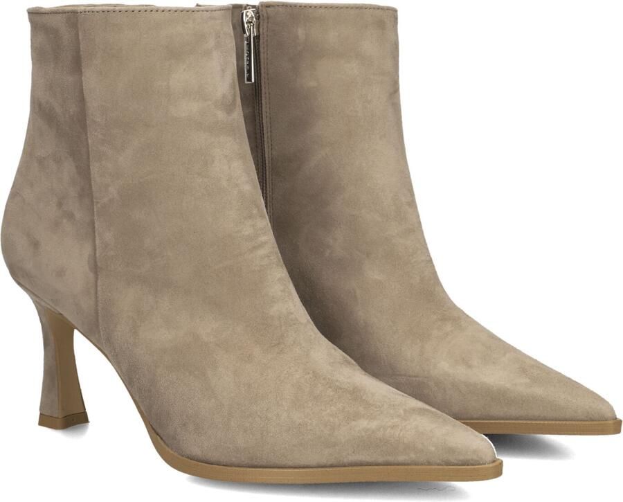 Notre-V 19536 Enkellaarsjes Enkelboots met rits Dames Taupe