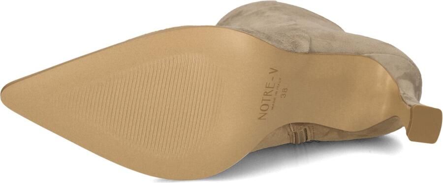 Notre-V 19536 Enkellaarsjes Enkelboots met rits Dames Taupe - Foto 5