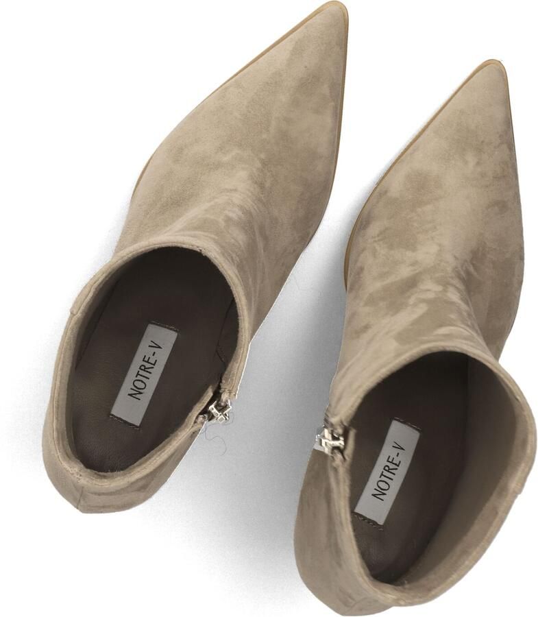 Notre-V 19536 Enkellaarsjes Enkelboots met rits Dames Taupe - Foto 2