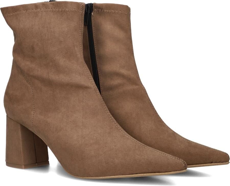 Notre-V 2478c Enkellaarsjes Enkelboots met rits Dames Camel