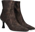 Notre-V 2478s Enkellaarsjes Enkelboots met rits Dames Brons - Bruin