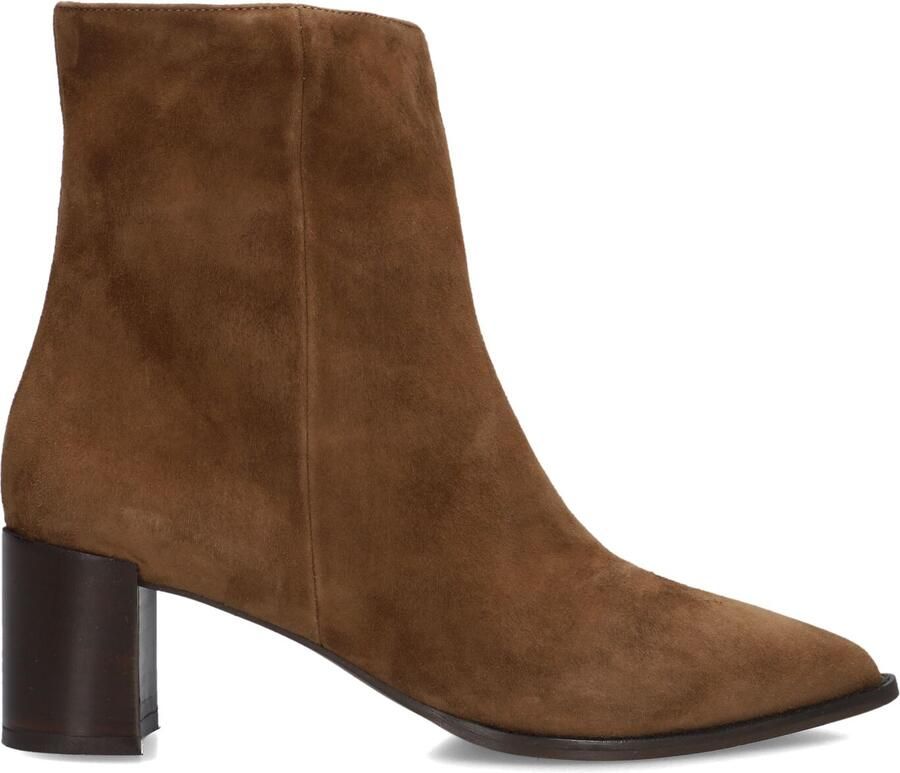 Notre-V 35239 Enkellaarsjes Enkelboots met rits Dames Bruin