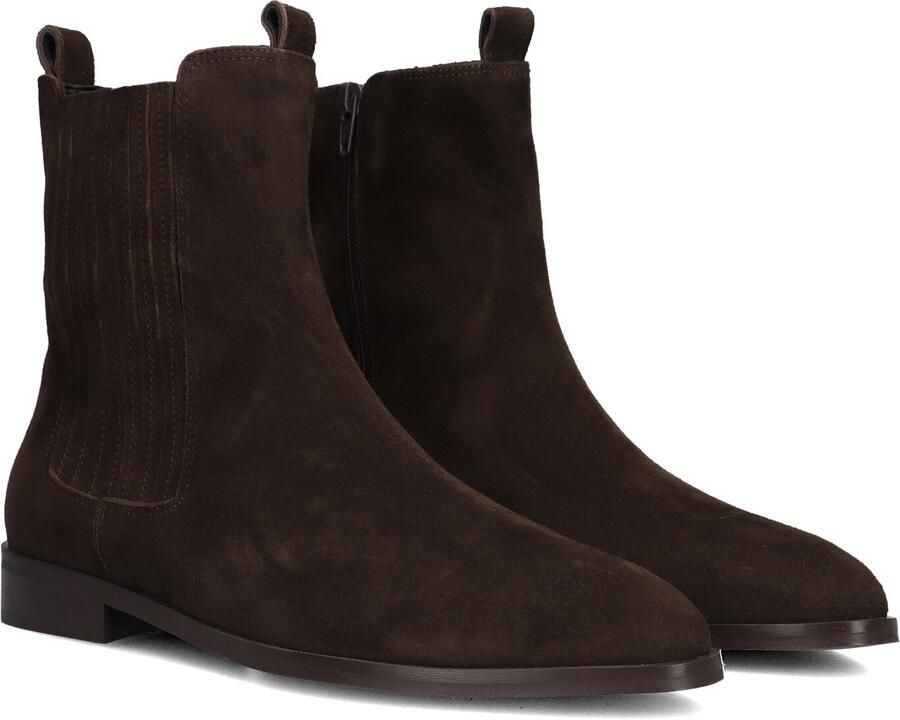 Notre-V 47029 Enkellaarsjes Enkelboots met rits Dames Bruin
