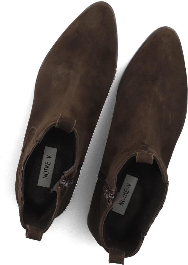 Notre-V 47029 Enkellaarsjes Enkelboots met rits Dames Bruin - Foto 4