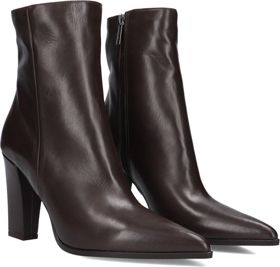 Notre-V 67139 Enkellaarsjes Enkelboots met rits Dames Bruin