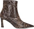 Notre-V 77235 Enkellaarsjes Enkelboots met rits Dames Bruin - Bruin