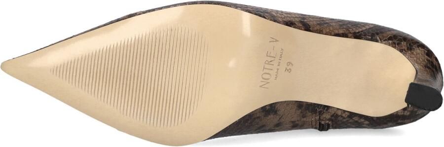 Notre-V 77235 Enkellaarsjes Enkelboots met rits Dames Bruin - Foto 5