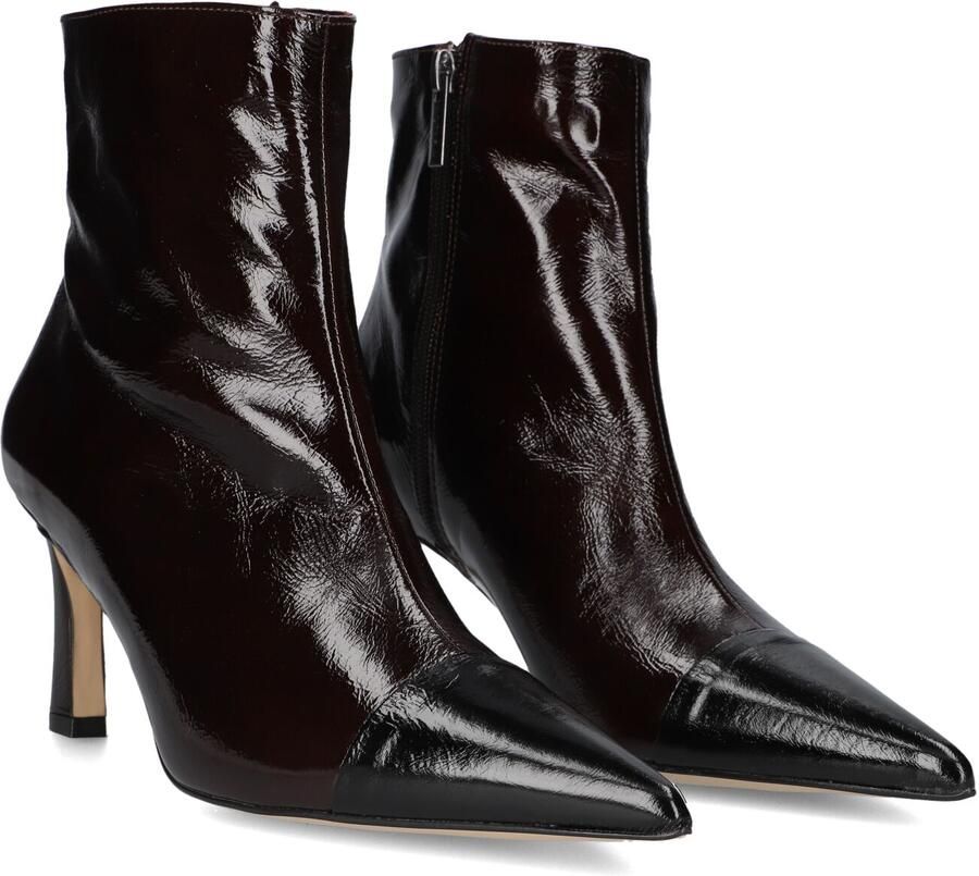 Notre-V 77235 Enkellaarsjes Enkelboots met rits Dames Bruin